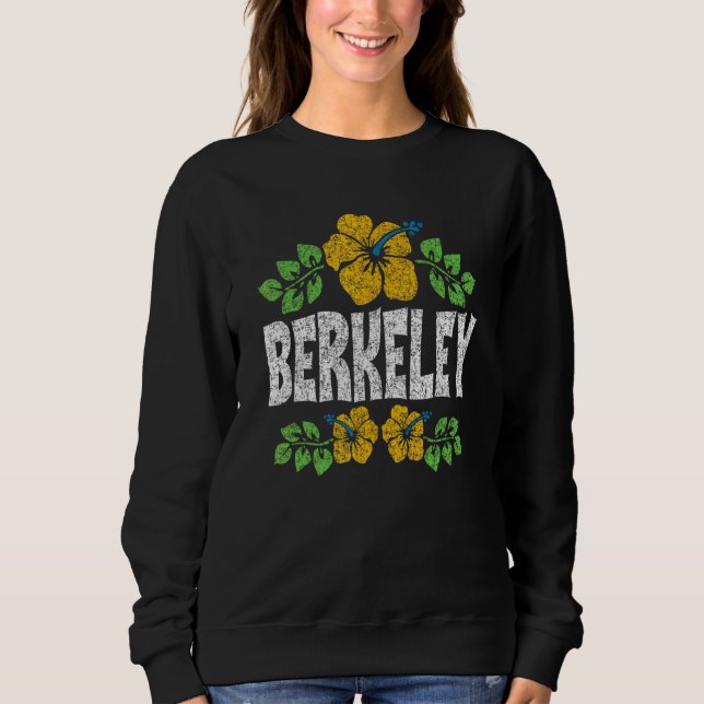 Berkeley Blommor Distressed Färgtryck T Shirt (Framsida)