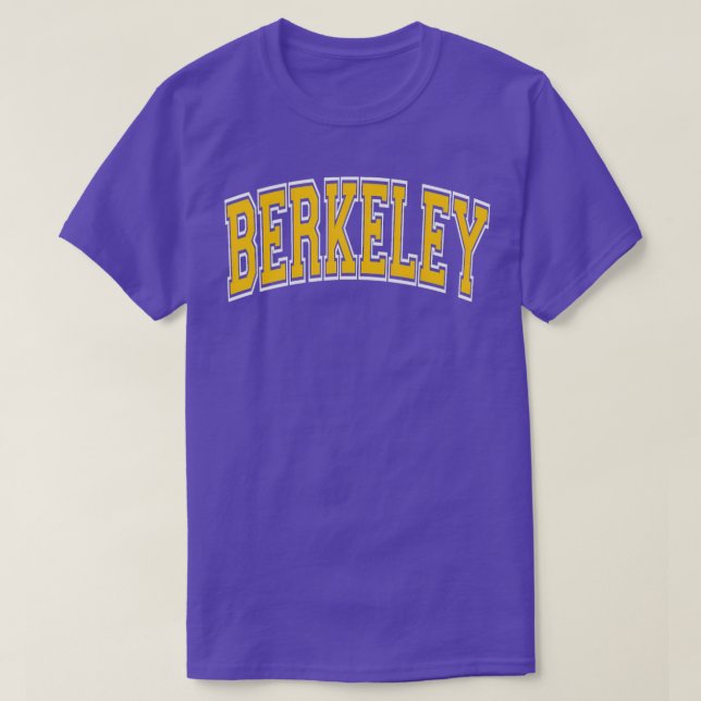 Berkeley California Ca Varsity Amber Text TShirt 2 T Shirt (Design framsida)