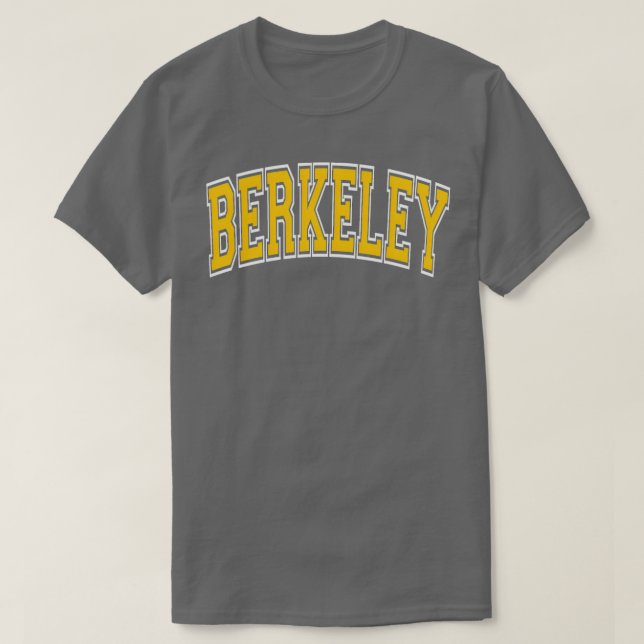 Berkeley California Ca Varsity Amber Text TShirt 7 T Shirt (Design framsida)