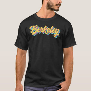 Berkeley California Ca Varsity Stil Amber Text T Shirt