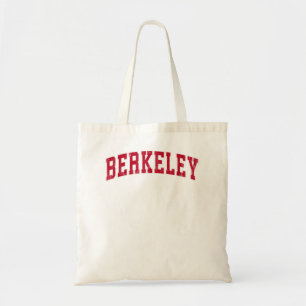 Berkeley California CA Vintage Sports Design Red D Tygkasse