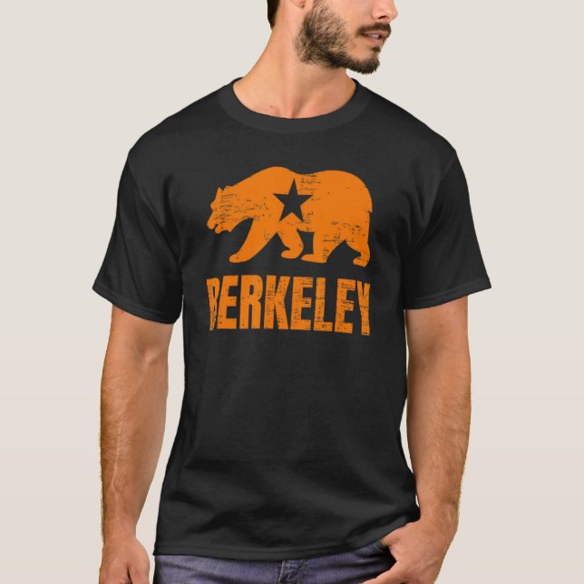 Berkeley California Republic Bear Distress Vinta T Shirt (Framsida)