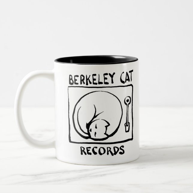 Berkeley Cat Logotyp merch Två-Tonad Mugg (Vänster)