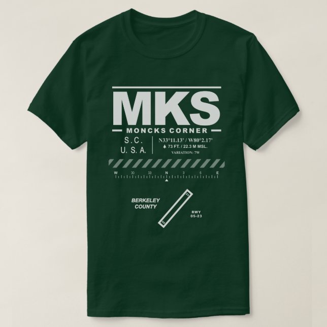 Berkeley County Airport MKS T-Shirt (Design framsida)