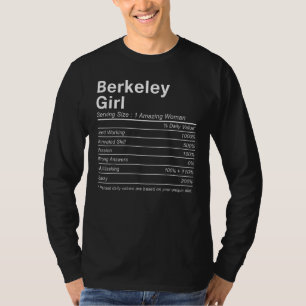 BERKELEY Flicka CA KALIFORNIEN Nutrition Facts St T Shirt