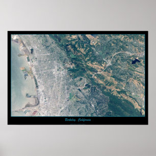 Berkeley Kalifornien satellit- affisch