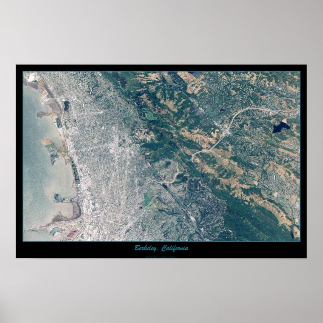 Berkeley, Kalifornien satellitposter Poster (Framsidan)