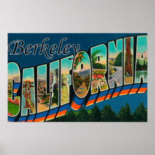 Berkeley Kalifornien - stora brevplatser Poster