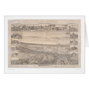 Berkeley panorama- karta 1891 (0099A) - Unrest. Hälsningskort