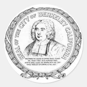 Berkeley Round Stickers försegling Runt Klistermärke