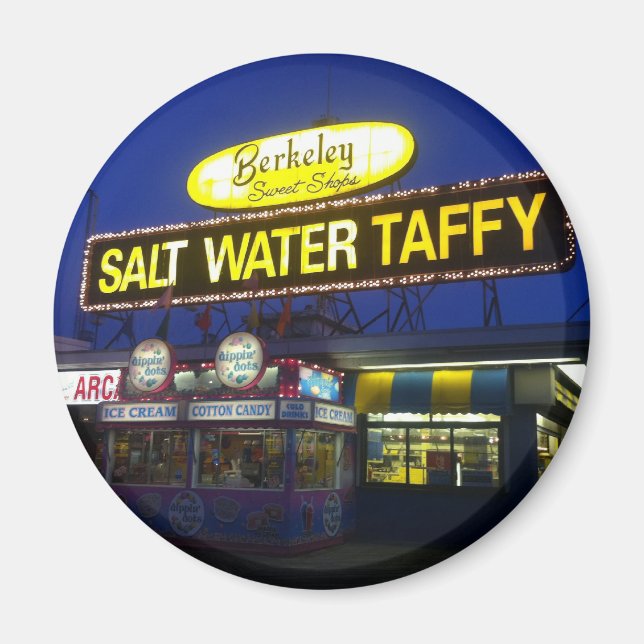 Berkeley Salt Vatten Taffy vid solnedgången Magnet (Framsidan)