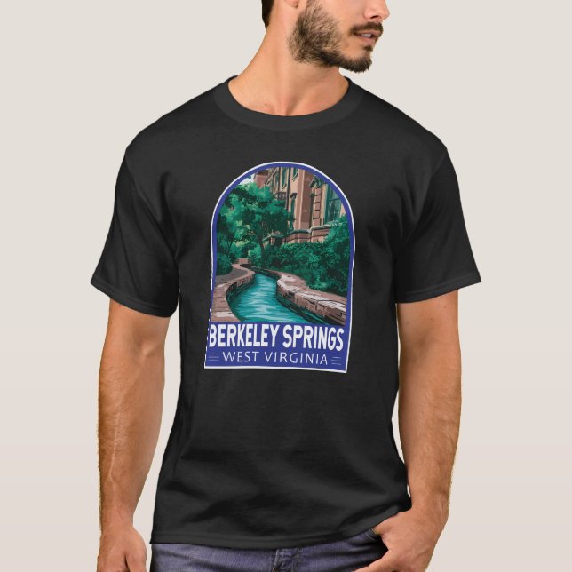 Berkeley Springs West Virginia Illustration Resa T Shirt (Framsida)