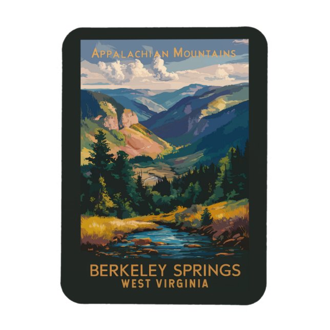 Berkeley Vår Illustration Travel Art Vintage Magnet (Vertikal)