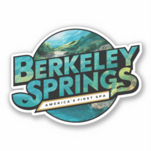 Berkeley Vår Illustration Travel Logotyp Klistermärken