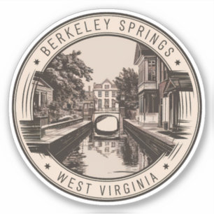 Berkeley Vår Väster Virginia Illustration Badge Klistermärken