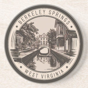Berkeley Vår Väster Virginia Illustration Badge Underlägg