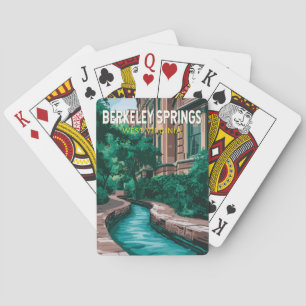 Berkeley Vår Väster Virginia Illustration Travel Casinokort