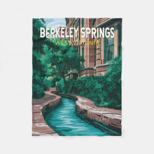 Berkeley Vår Väster Virginia Illustration Travel Fleecefilt