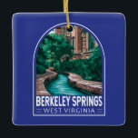 Berkeley Vår Väster Virginia Illustration Travel Julgransprydnad Keramik<br><div class="desc">Berkeley Vår retro-vektorrutans utformning. Berkeley Vår,  som är belägen i Väster Virginias berg,  har lockat besökare till sin naturliga hett vår och sin unika,  konstnärliga kultur.</div>