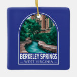 Berkeley Vår Väster Virginia Illustration Travel Julgransprydnad Keramik<br><div class="desc">Berkeley Vår retro-vektorrutans utformning. Berkeley Vår,  som är belägen i Väster Virginias berg,  har lockat besökare till sin naturliga hett vår och sin unika,  konstnärliga kultur.</div>