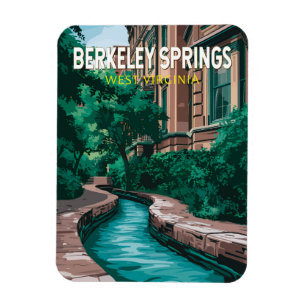 Berkeley Vår Väster Virginia Illustration Travel Magnet
