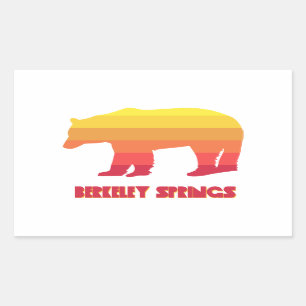 Berkeley Vår Väster Virginia Rainbow Bear Rektangulärt Klistermärke