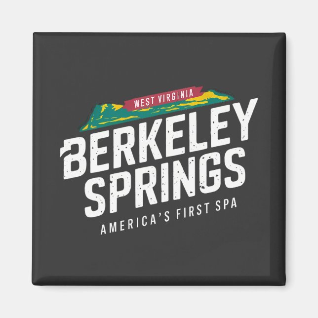Berkeley Vår Väster Virginia Travel Art Logotyp Magnet (Framsidan)