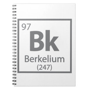 Berkelium - Berkeley Science Periodic Bord Anteckningsbok