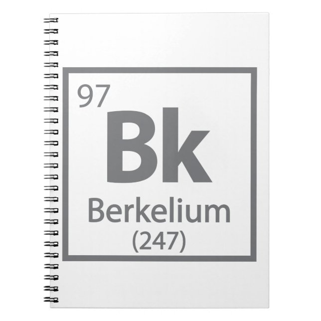 Berkelium - Berkeley Science Periodic Bord Anteckningsbok (Framsidan)