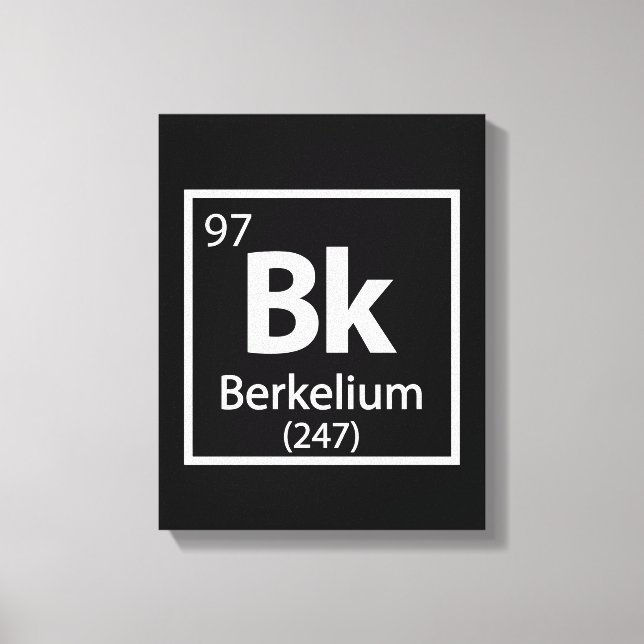 Berkelium - Berkeley Science Periodic Bord Canvastryck (Framsida)