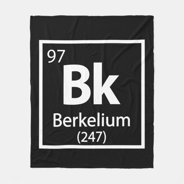 Berkelium - Berkeley Science Periodic Bord Fleecefilt (Framsidan)
