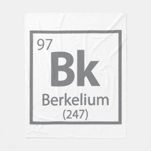 Berkelium - Berkeley Science Periodic Bord Fleecefilt