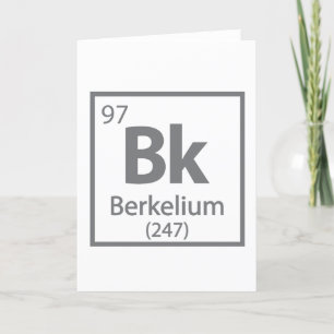 Berkelium - Berkeley Science Periodic Bord Helgkort