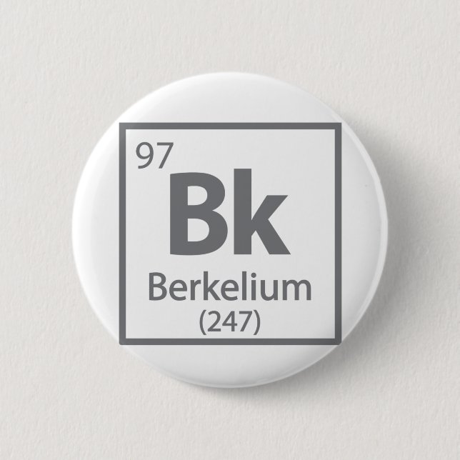 Berkelium - Berkeley Science Periodic Bord Knapp (Framsida)