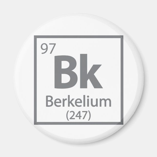 Berkelium - Berkeley Science Periodic Bord Magnet (Framsidan)