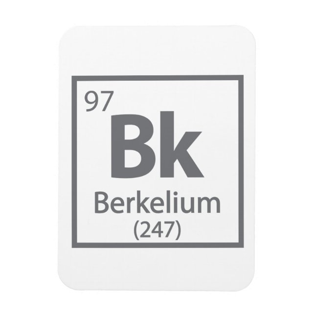 Berkelium - Berkeley Science Periodic Bord Magnet (Vertikal)