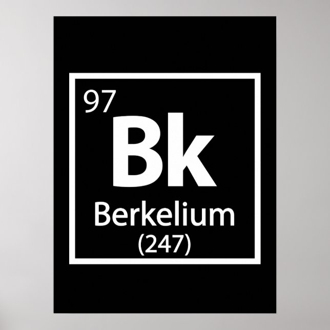 Berkelium - Berkeley Science Periodic Bord Poster (Framsidan)