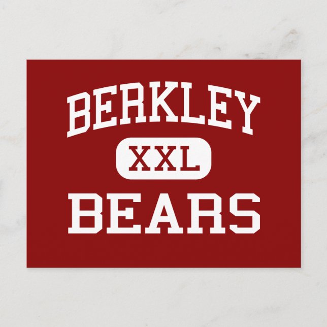 Berkley - Bears - High School - Berkley Michigan Vykort (Framsida)