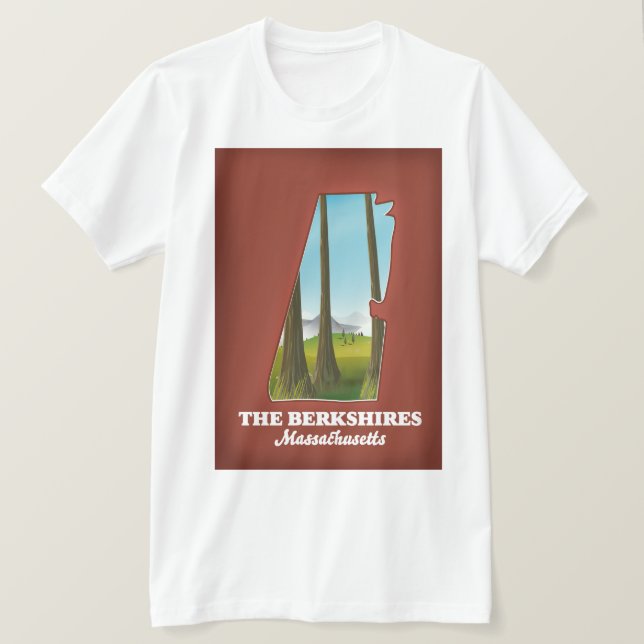 Berkshires Massachusetts karta T Shirt (Design framsida)