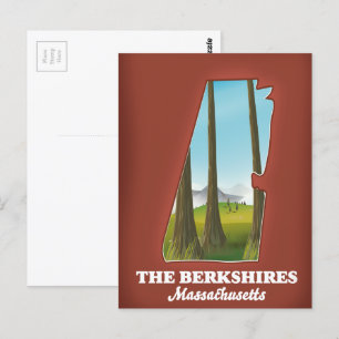 Berkshires Massachusetts karta Vykort