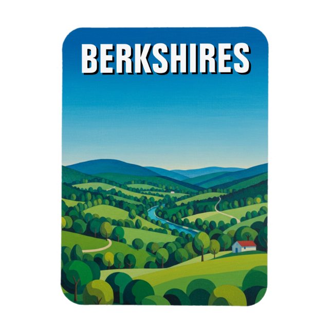 Berkshires Massachusetts Resa Magnet (Vertikal)