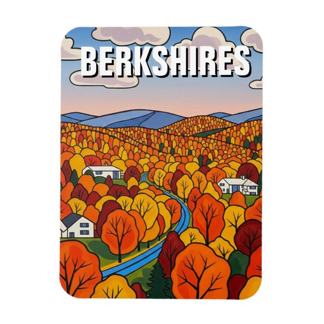 Berkshires Massachusetts Resor Magnet (Vertikal)