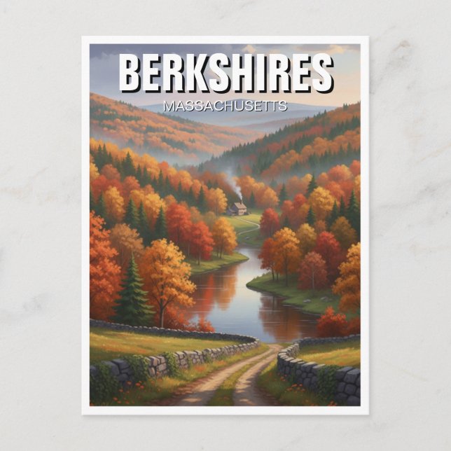 Berkshires Massachusetts Travel Vykort (Framsida)