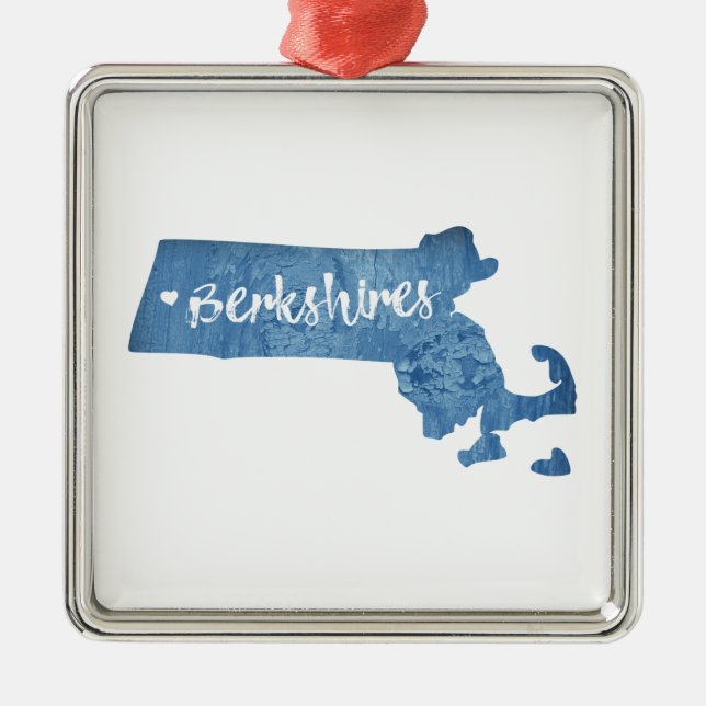 Berkshires Massachusetts Wood Grain Julgransprydnad Metall (Framsidan)