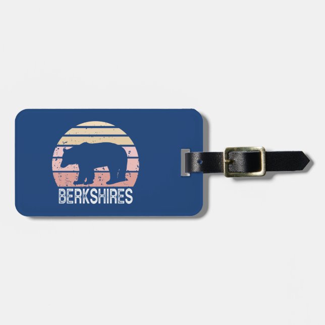 Berkshires Retro Bear Bagagebricka (Horisontell Framsida)