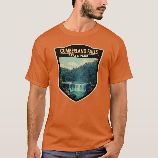 berland Falls State Park Kentucky Badge Oversized T Shirt (Framsida)