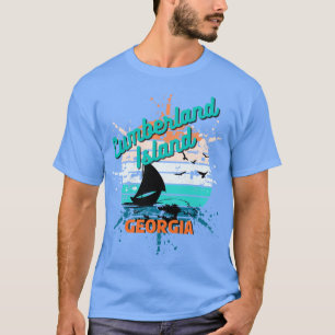 berland Island Georgia Retro Vintage Sunset TShirt T Shirt