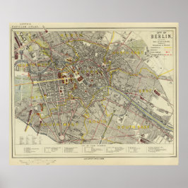Berlin 1883 Historisk Karta – Letts Popular Atlas Poster