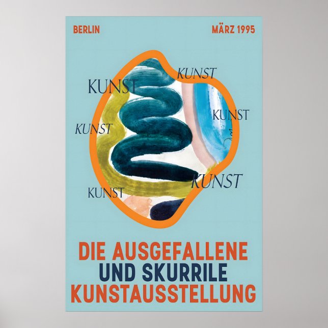 Berlin 1995 Art Exhibition Poster Abstract Gallery (Framsidan)