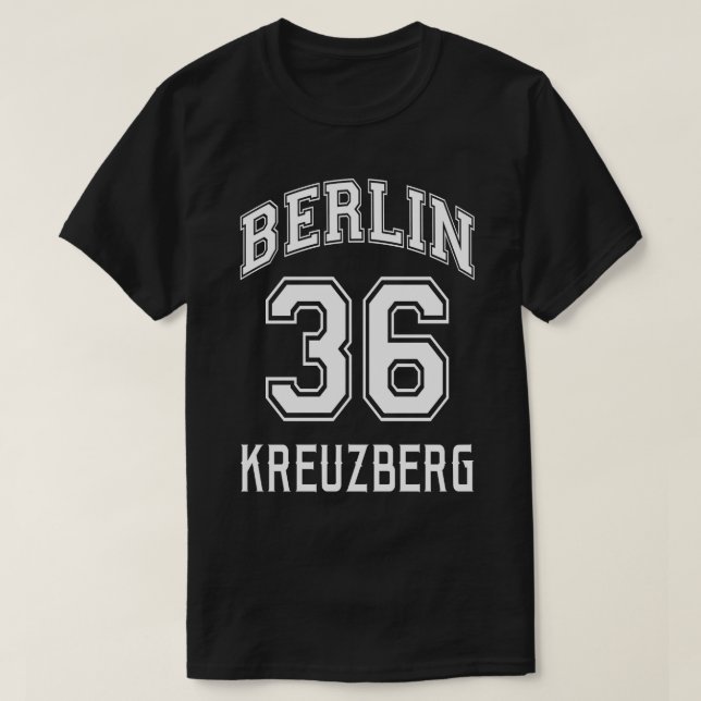 Berlin 36 Kreuzberg: Nostalgi för den Berlin huvan Tee Shirt (Design framsida)